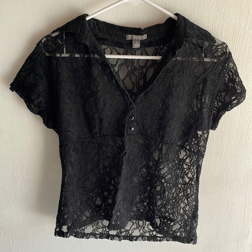 L Back See through top